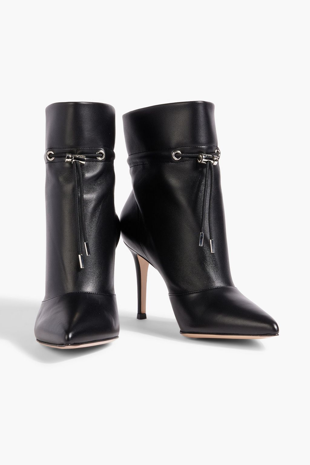 GIANVITO ROSSI Avery tie-detailed leather ankle boots