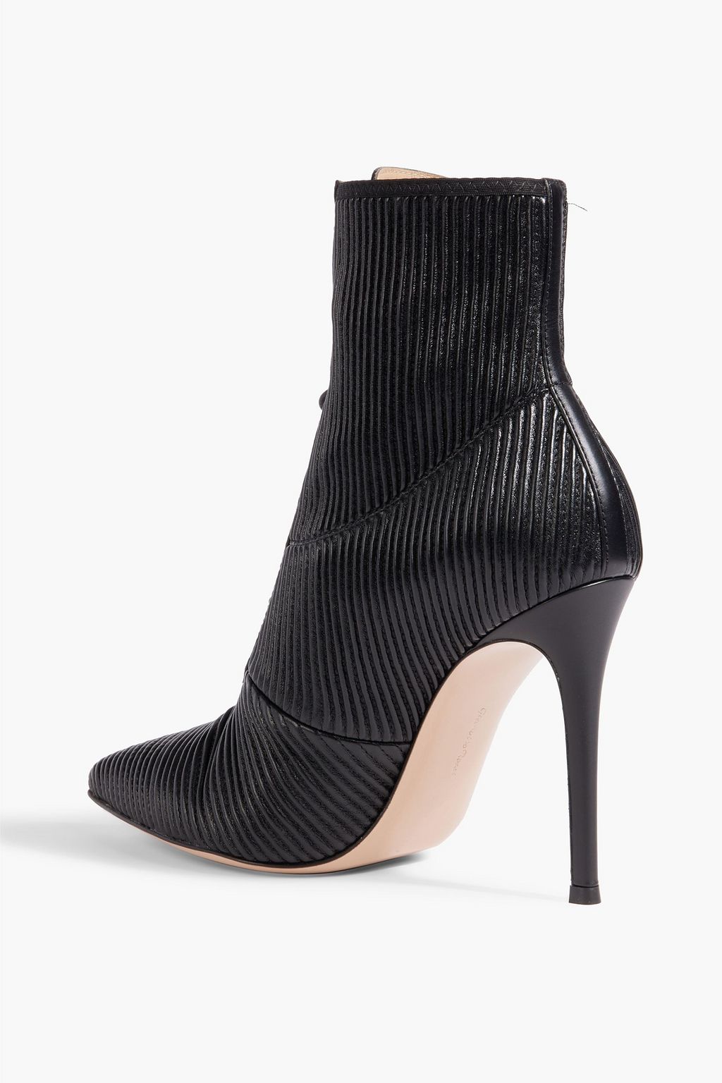 GIANVITO ROSSI Zina lace-up quilted leather ankle boots