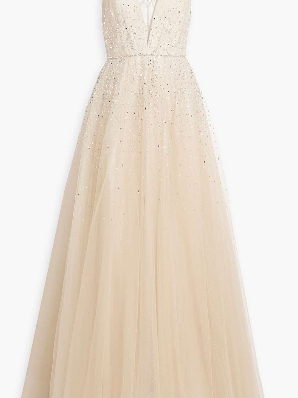 embellished tulle gown