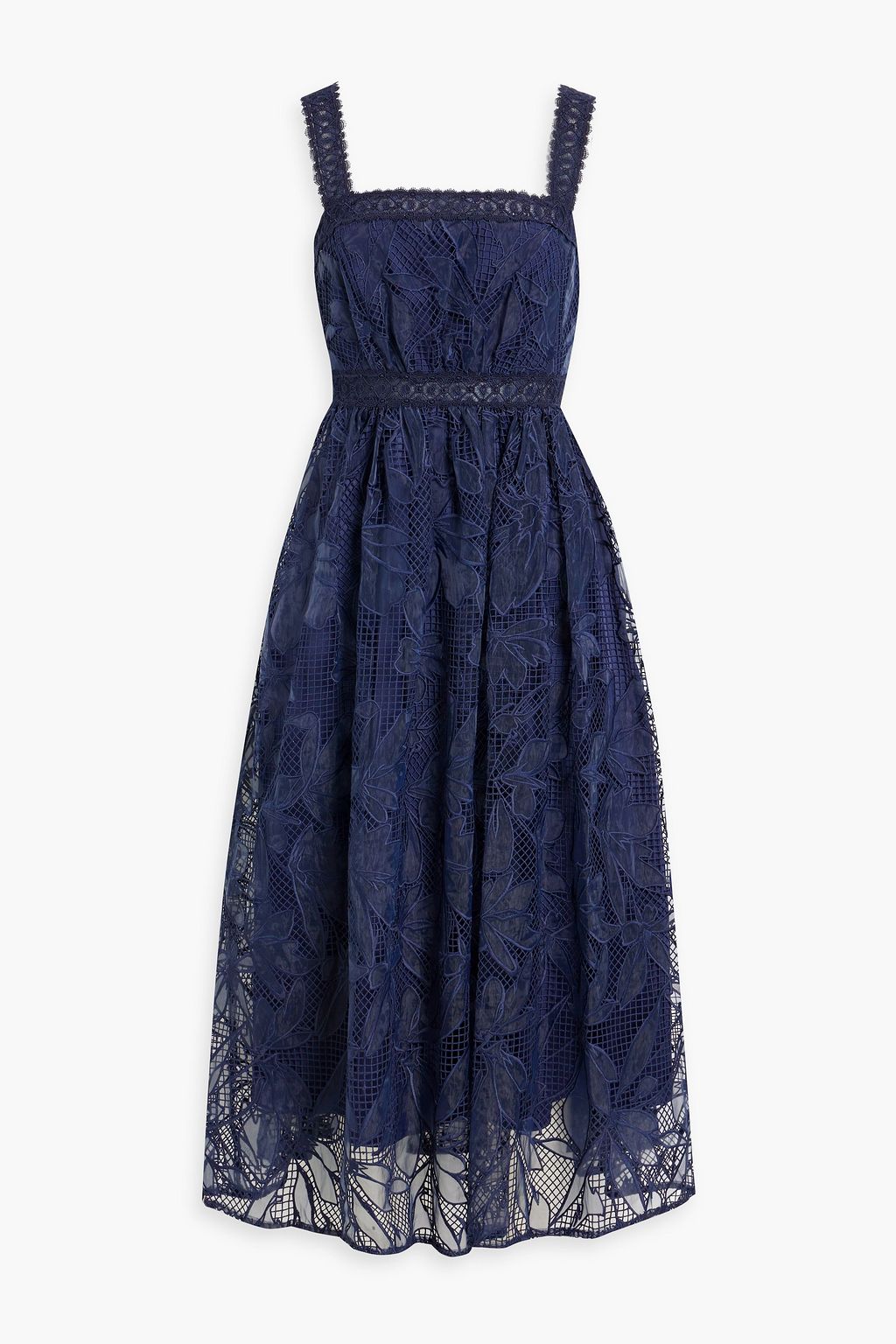 ML MONIQUE LHUILLIER Guipure lace midi dress THE OUTNET