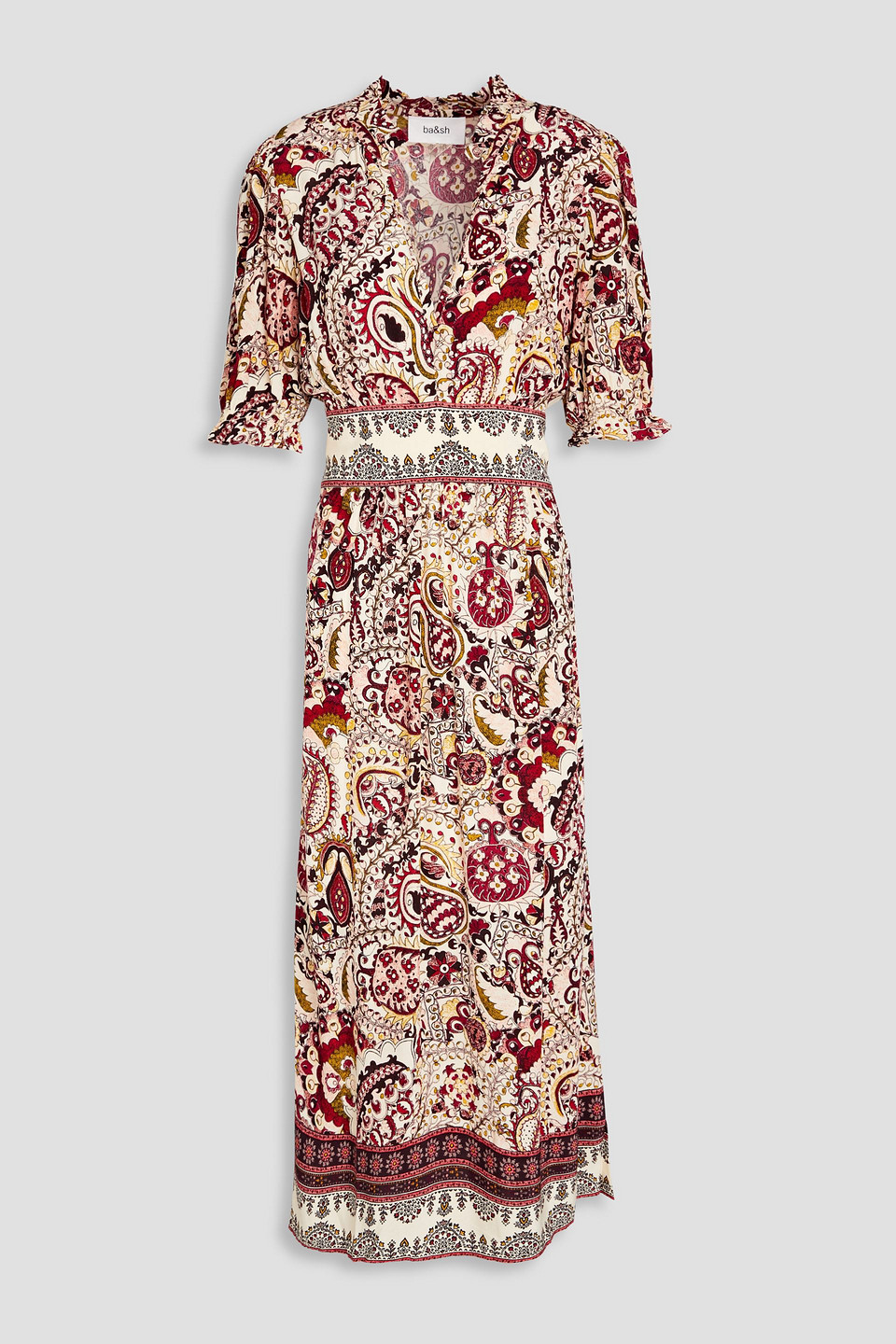 Ba&sh Zael Paisley-print Crepe Midi Dress