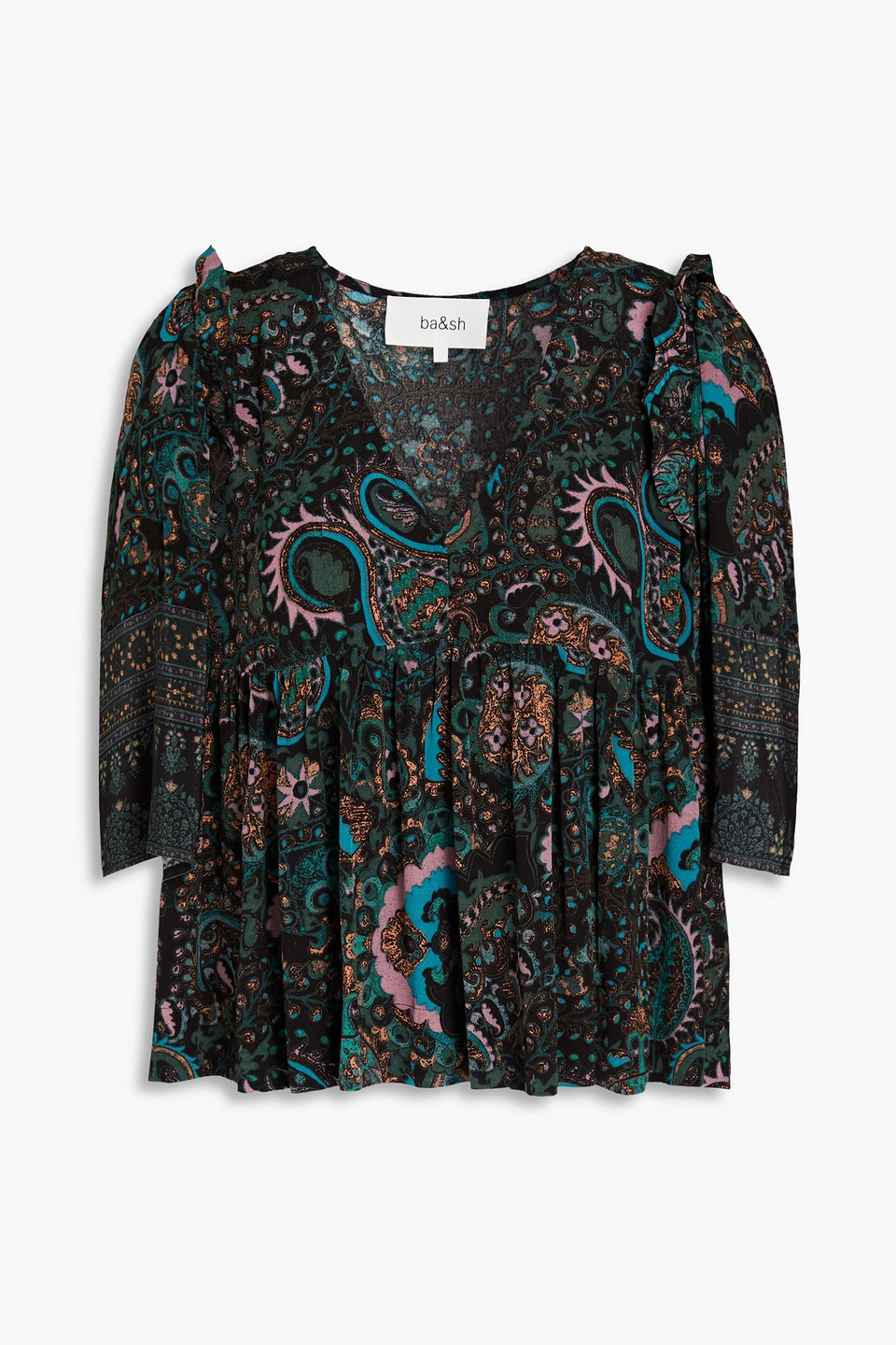 Ba&sh Zarry paisley-print crepe blouse