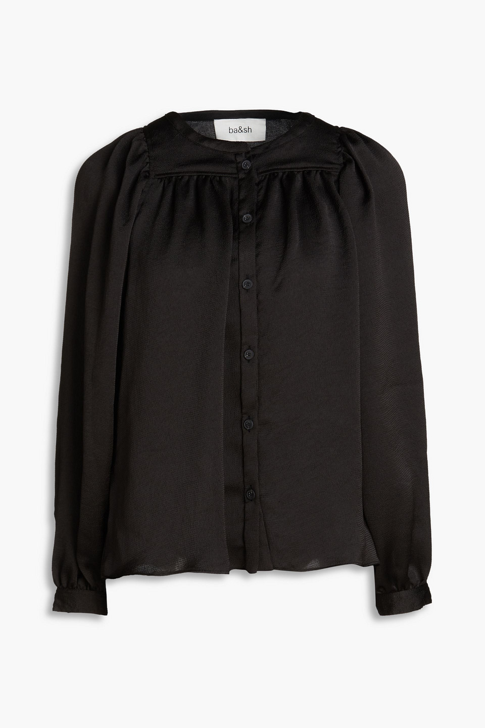 Ba&sh Rebeca hammered satin-crepe blouse