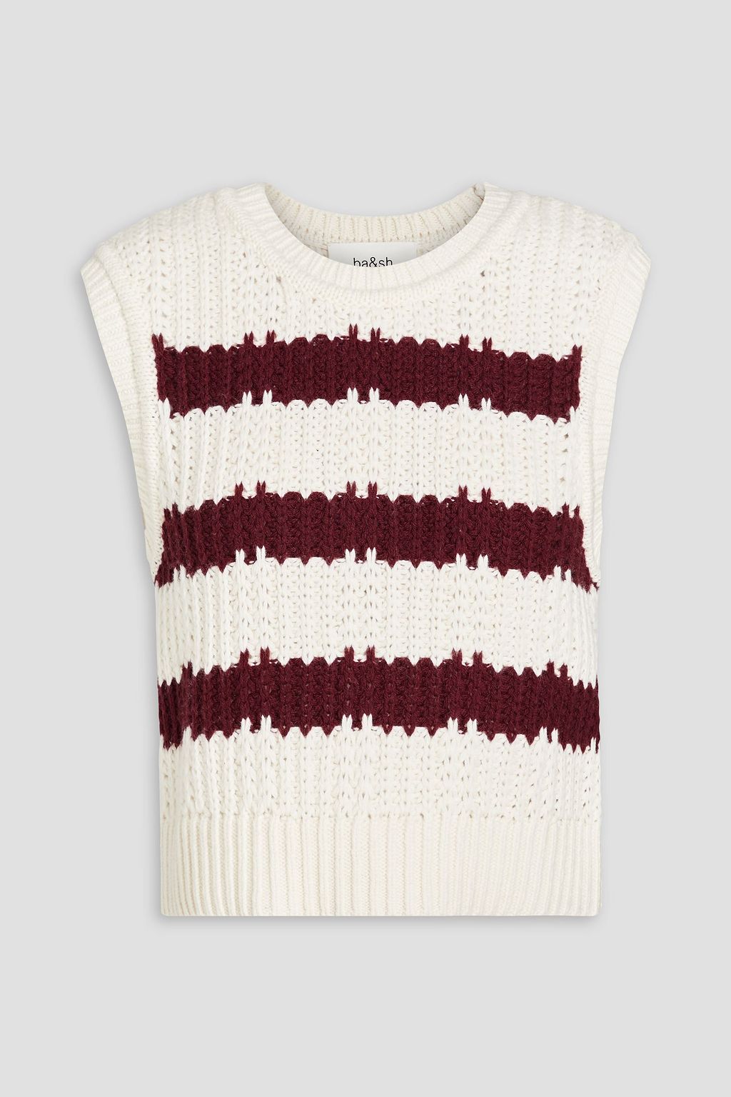 BA&SH Striped cotton, wool and cashmere-blend vest | THE OUTNET
