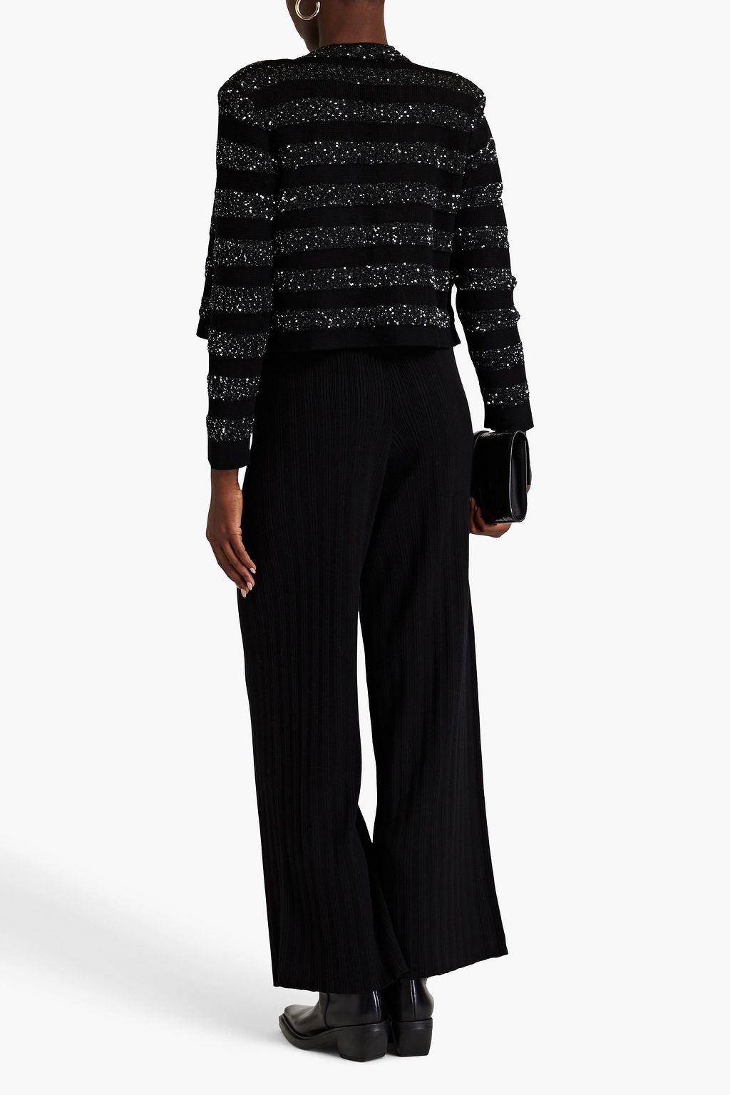 BA&SH Erwan ribbed-knit wide-leg pants