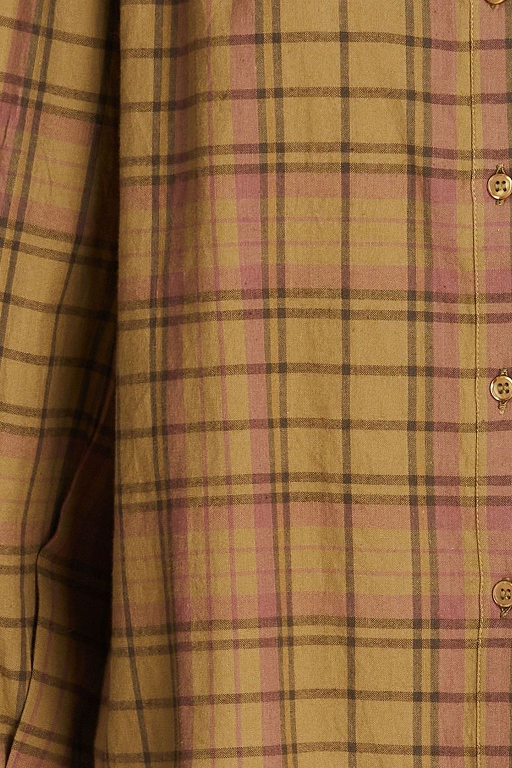 BA&SH Fergus ruffled checked cotton-flannel shirt
