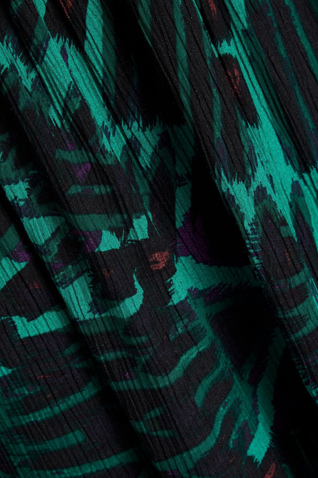 BA&SH Candy Maxikleid aus Krepon mit Print und Cut-outs