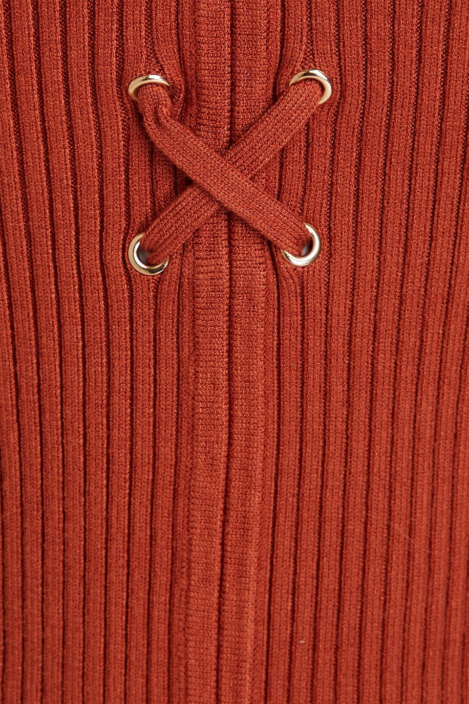 Ba&sh Pullover Aus Rippstrick Mit Raffungen In Brick