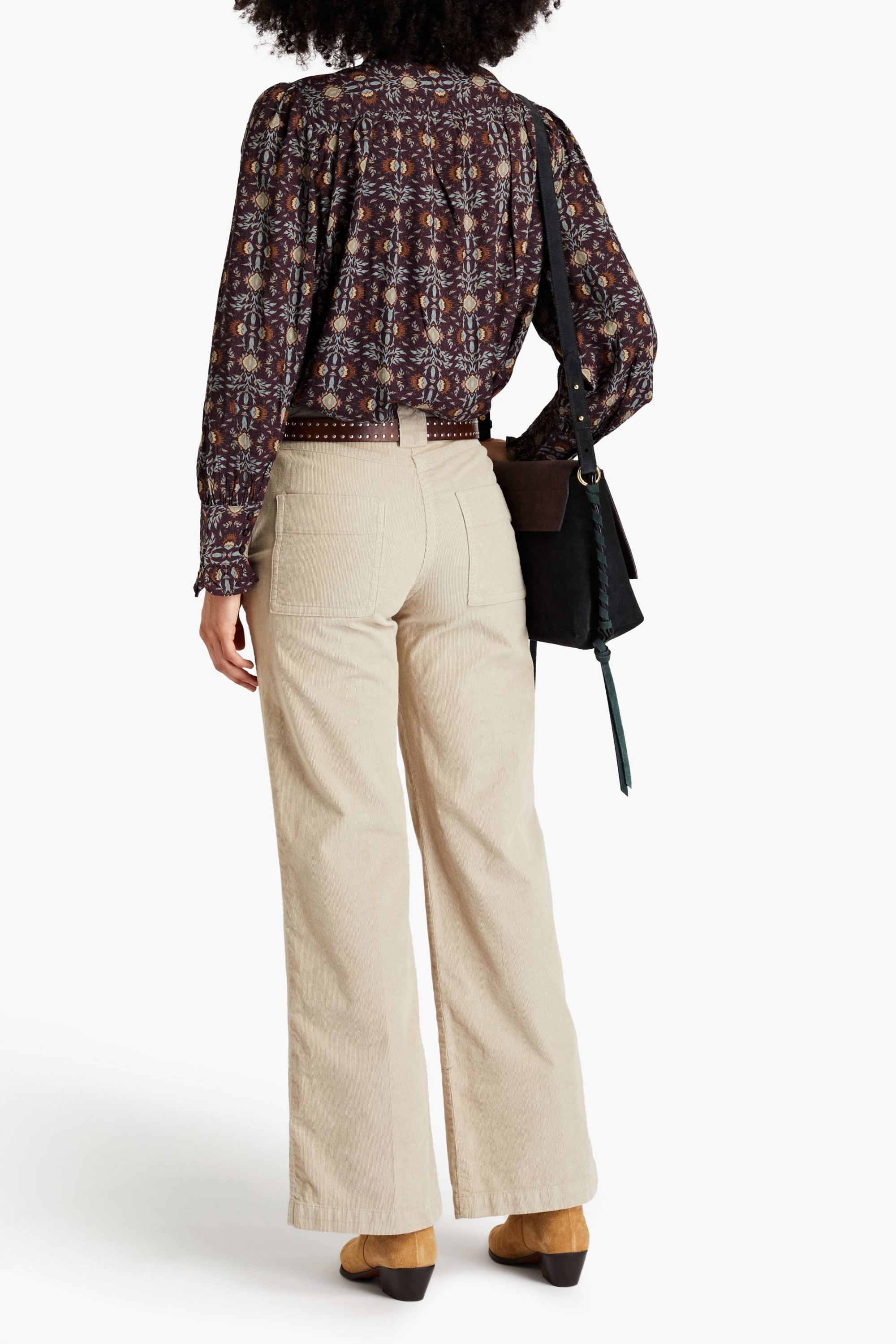 ba&sh Nevo cotton-blend corduroy wide-leg pants