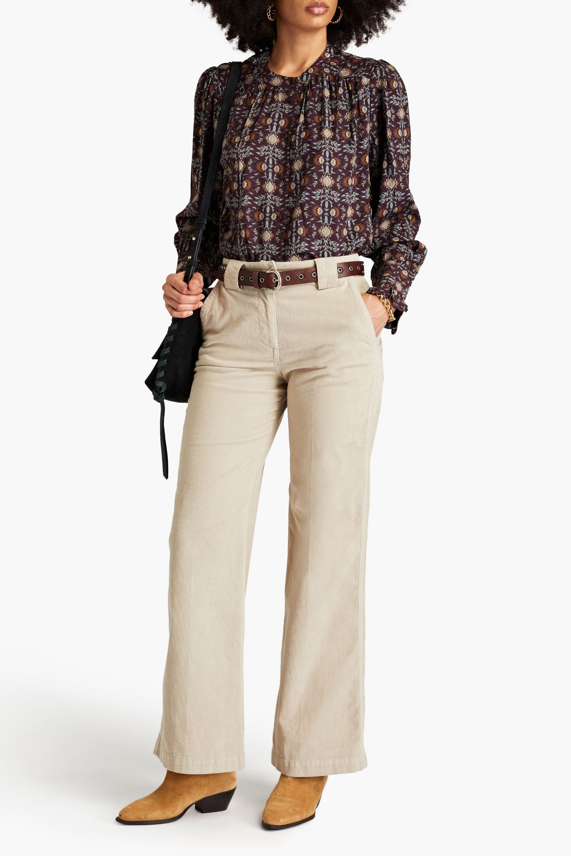 ba&sh Nevo cotton-blend corduroy wide-leg pants