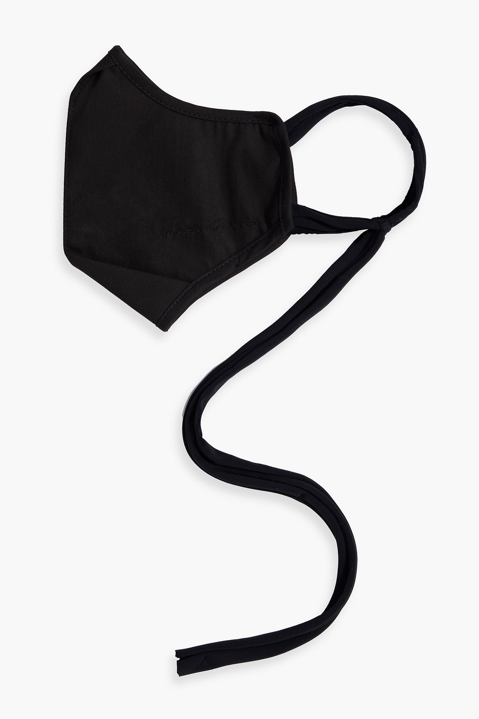 Rick Owens Cotton-poplin Face Mask In Black