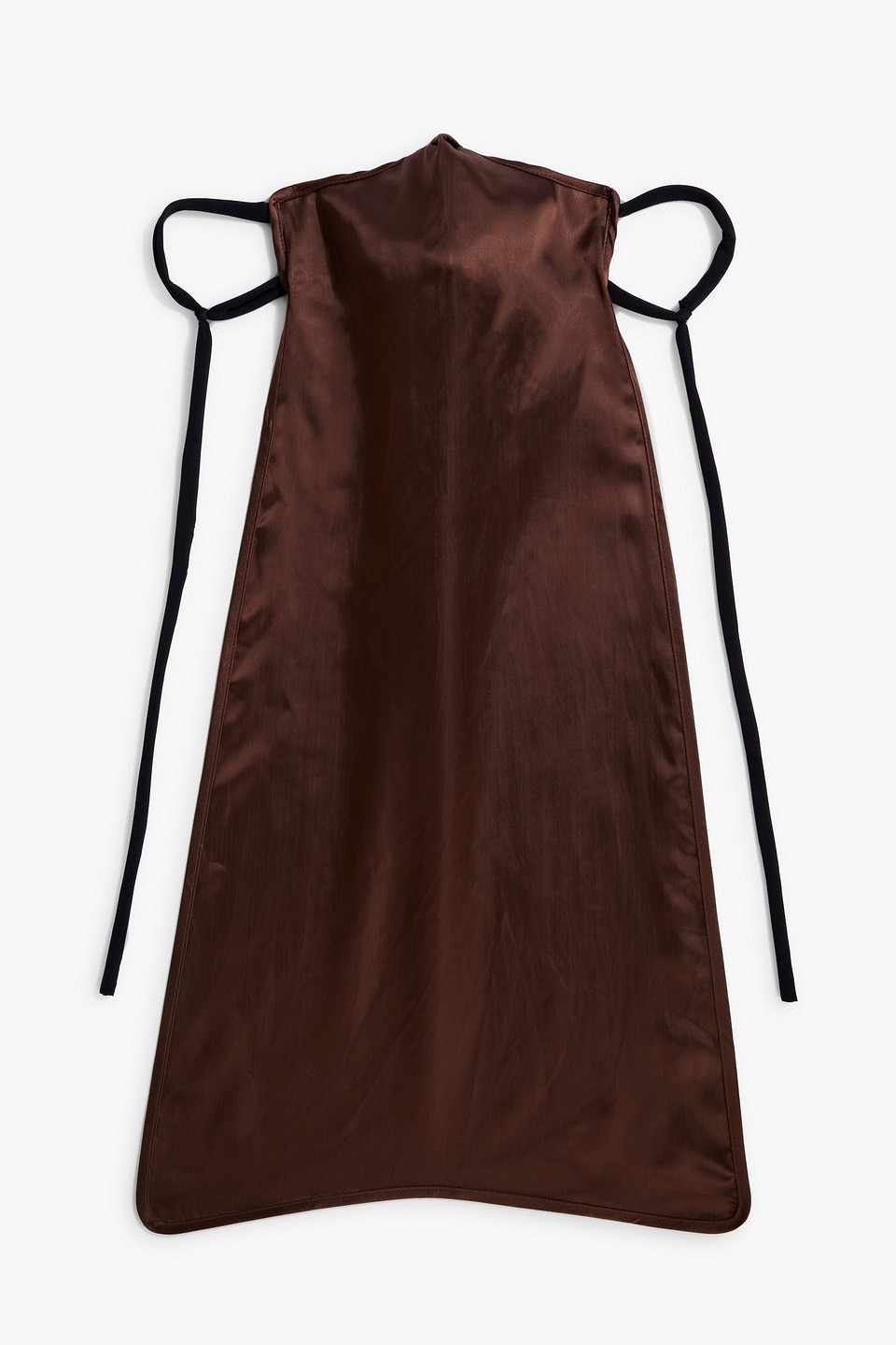 Rick Owens Cupro-satin Face Mask In Brown