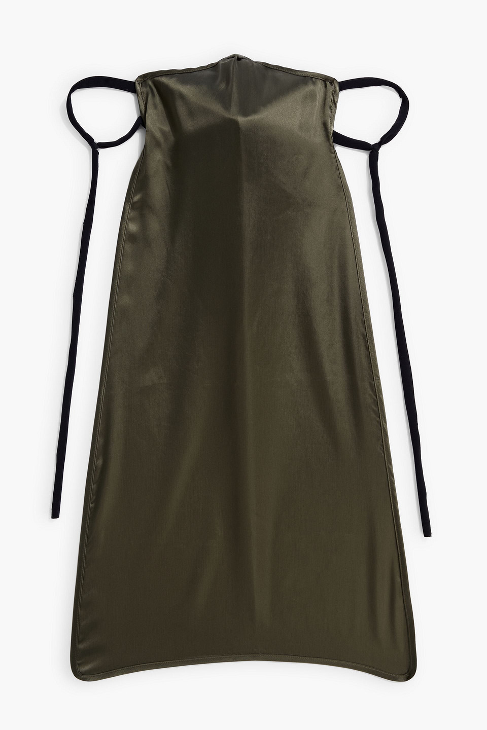 Rick Owens Cupro-satin Face Mask In Green