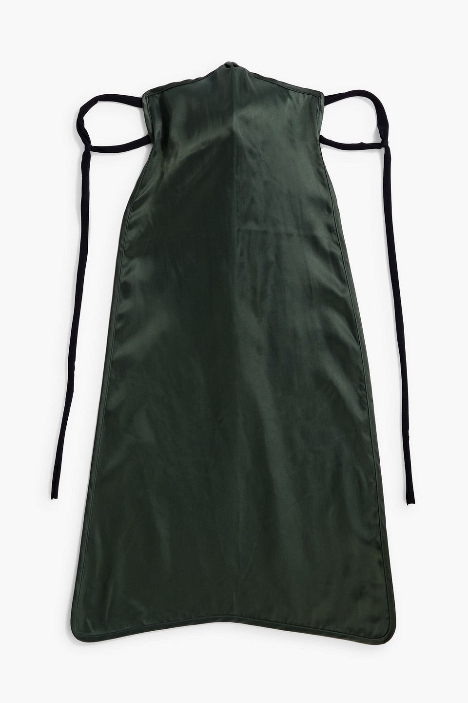 Rick Owens Draped Cupro Face Mask In Green