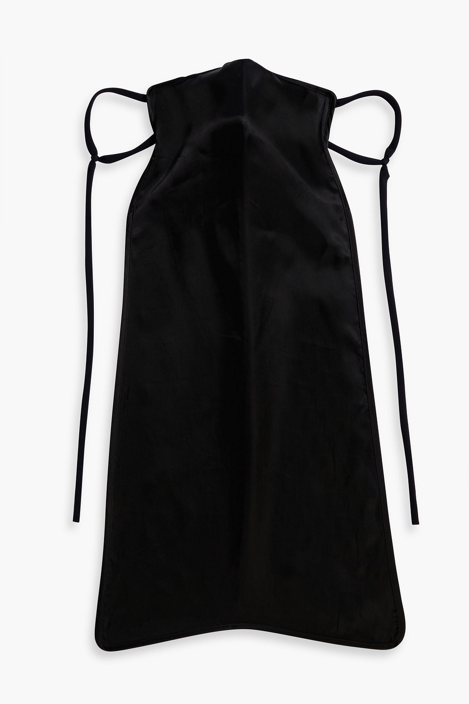 Rick Owens Cupro-satin Face Mask In Black