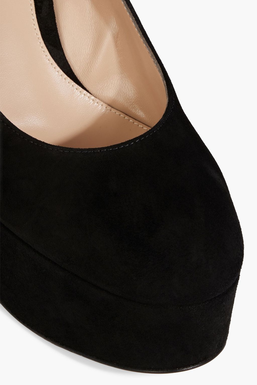 GIANVITO ROSSI Dolly suede platform slingback pumps