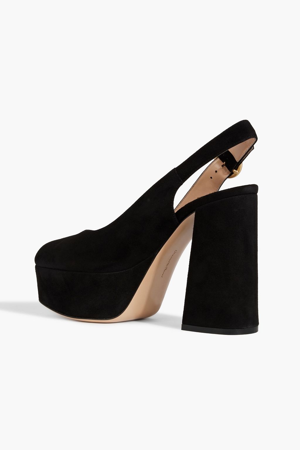 GIANVITO ROSSI Dolly suede platform slingback pumps