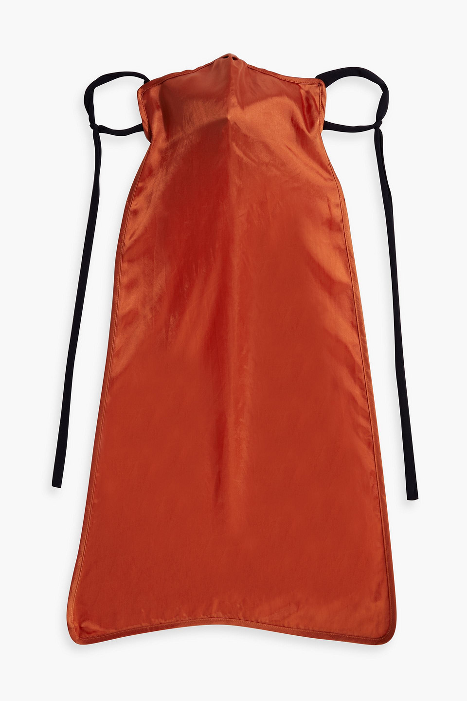 Rick Owens Cupro-satin Face Mask In Orange
