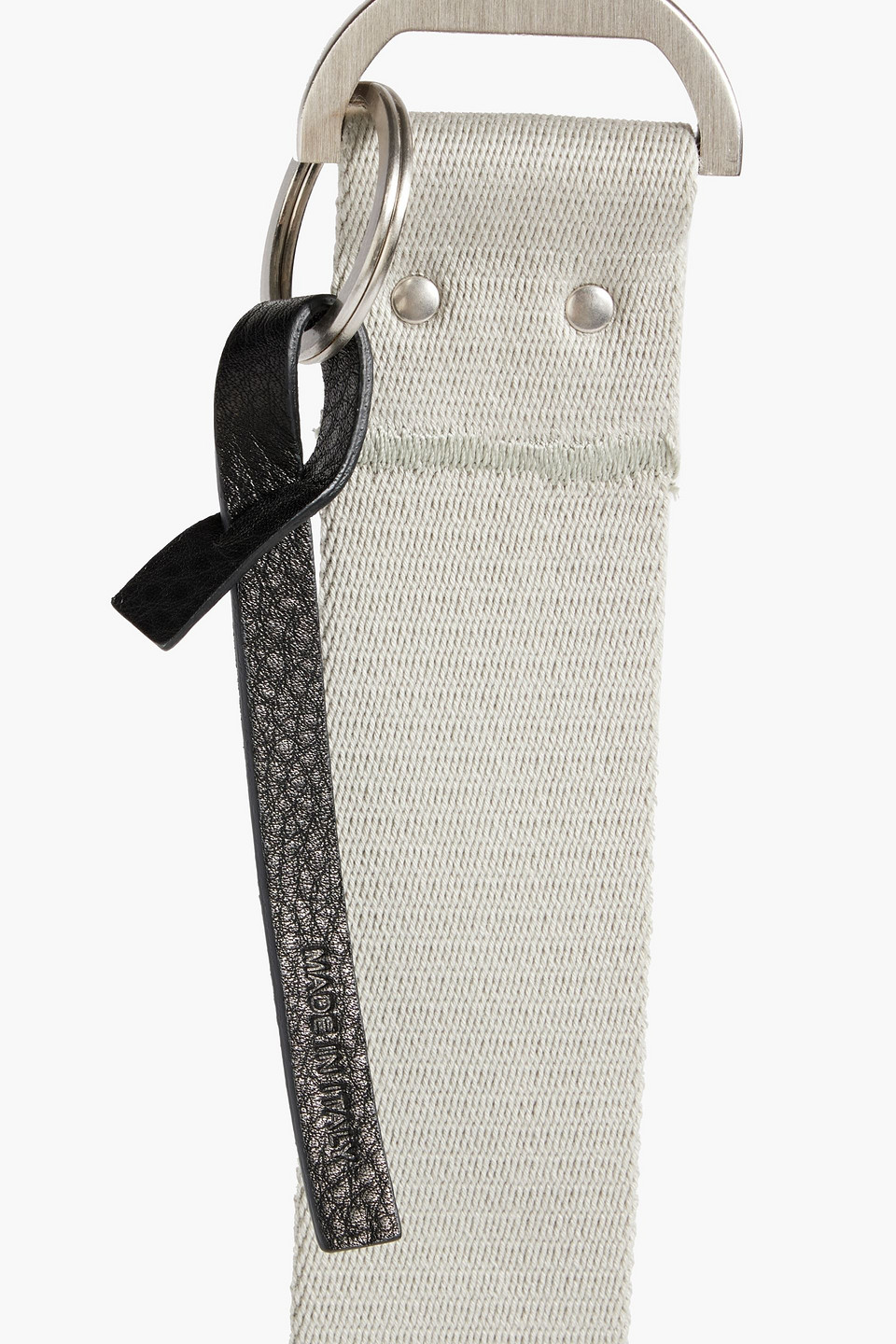 Shop Rick Owens Webbing Keychain In Stone