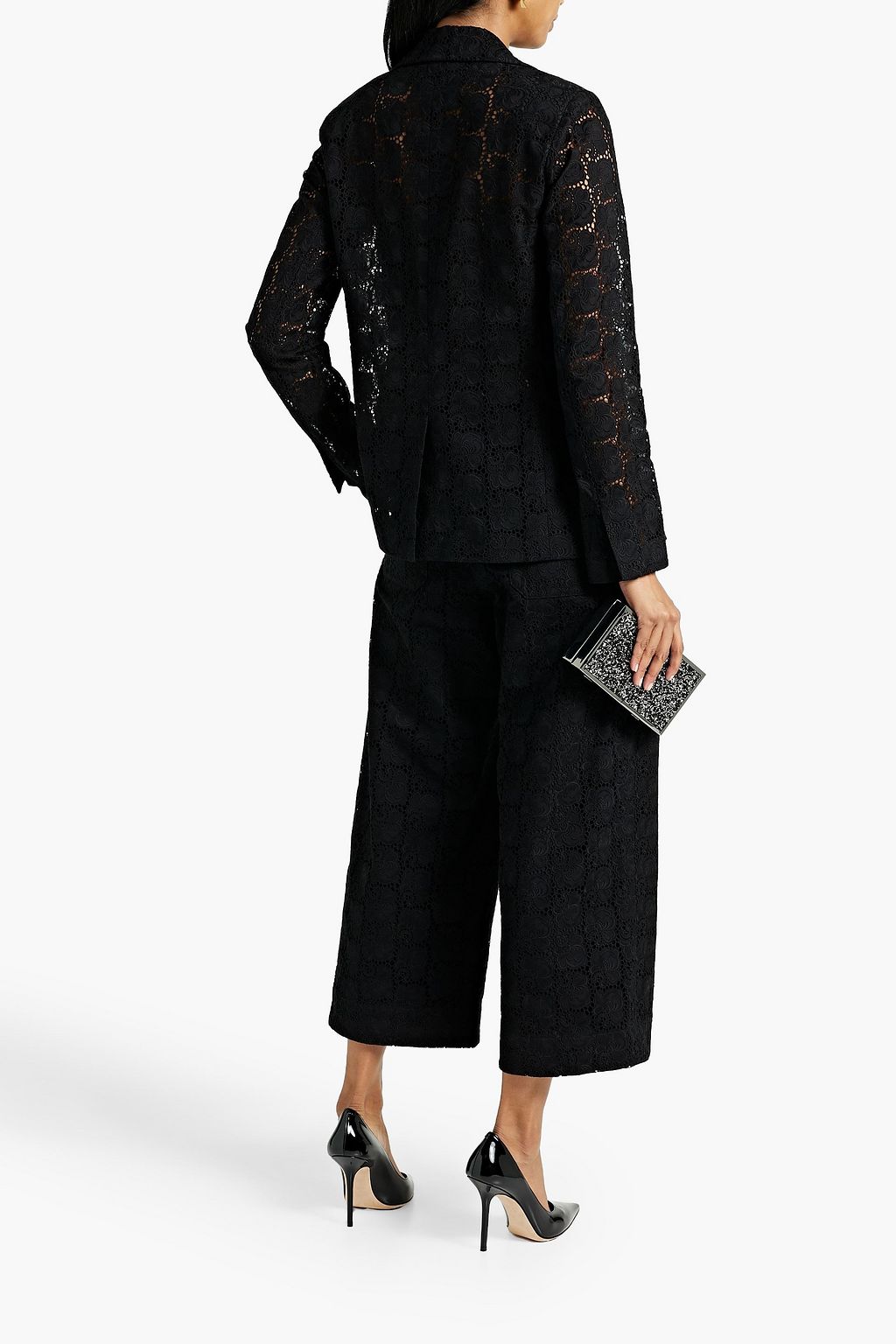 OSCAR DE LA RENTA 코튼 기퓌르 레이스 블레이저