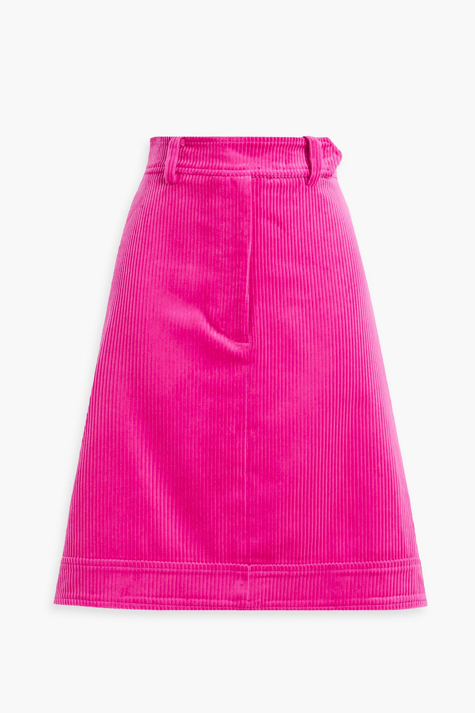 Oscar De La Renta Cotton-corduroy Mini Skirt In Magenta