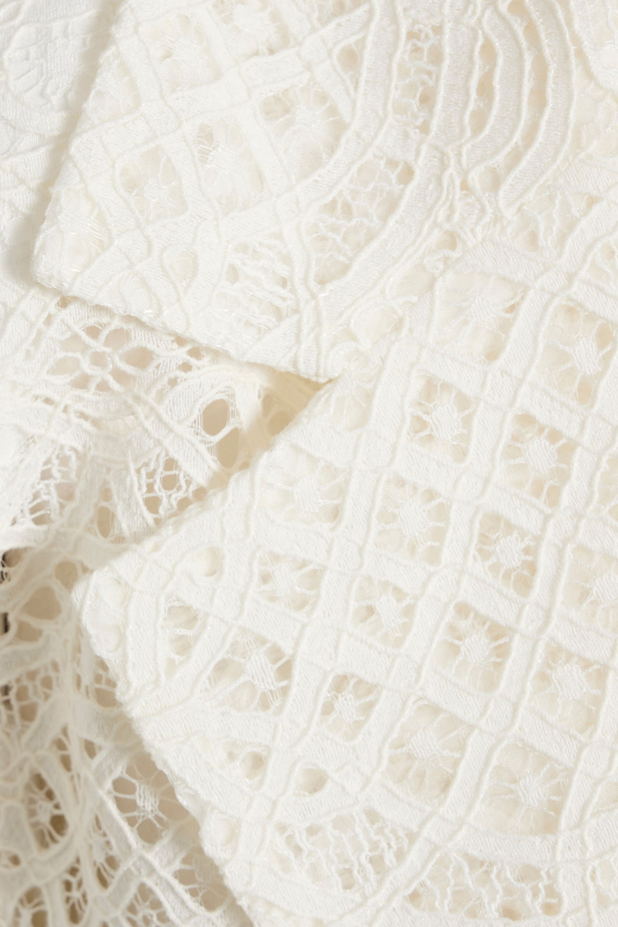 Oscar de la Renta Cotton guipure lace blazer thumbnail