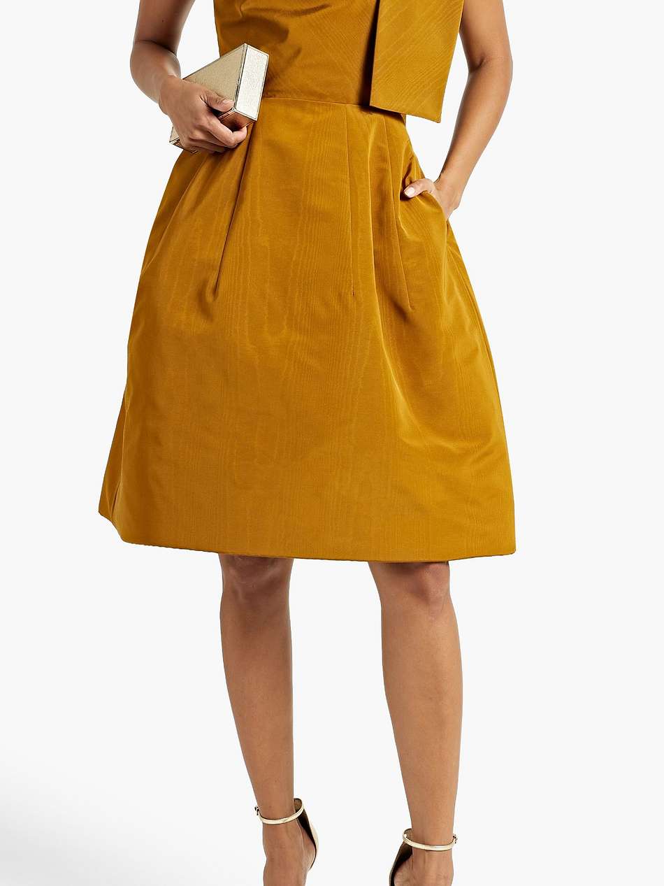one-shoulder bow-detailed cotton-blend moire dress