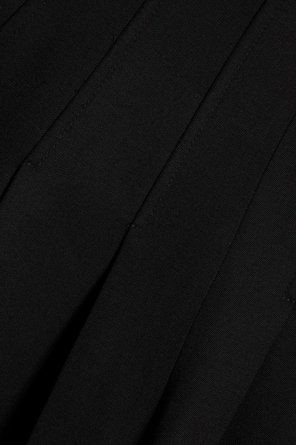 OSCAR DE LA RENTA Pleated wool wide-leg pants