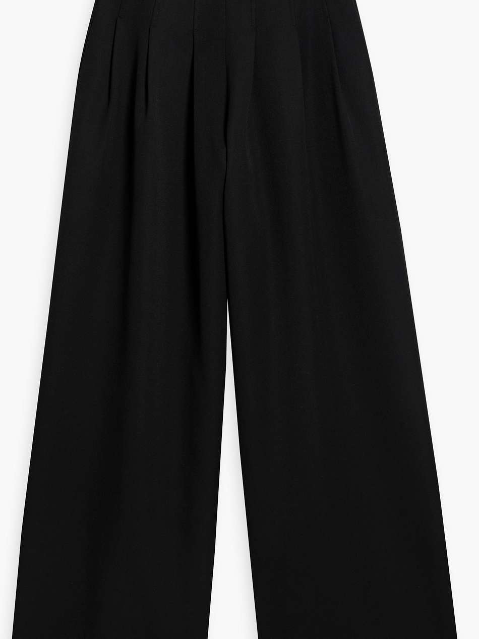 pleated wool wide-leg pants