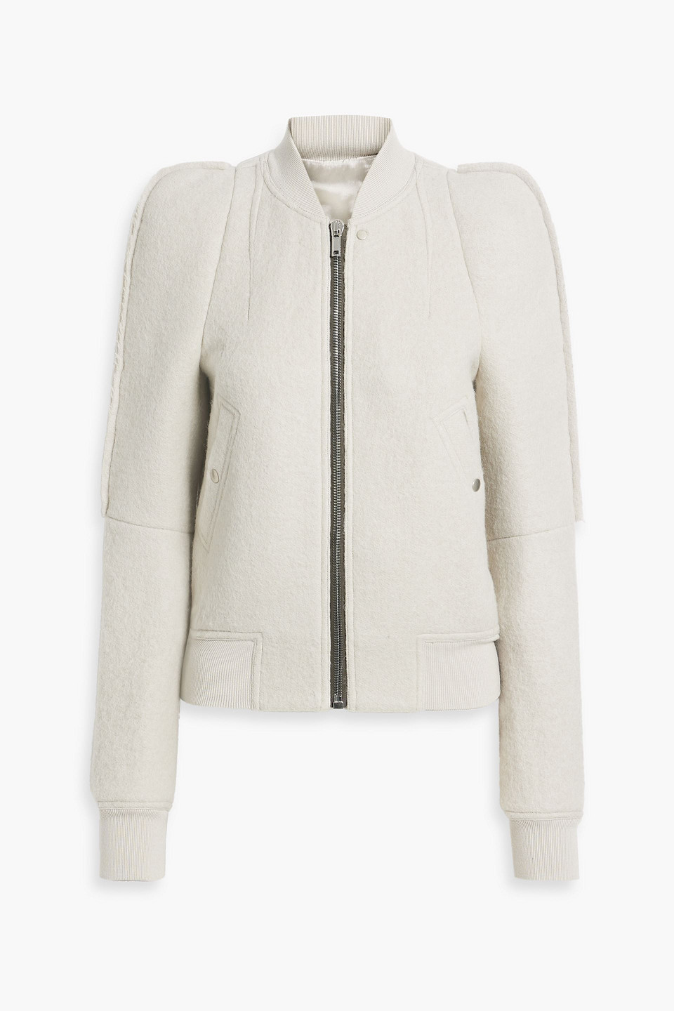 Rick Owens Blend Bomber Jacket Rick Owens Zionic Brushed Wool And