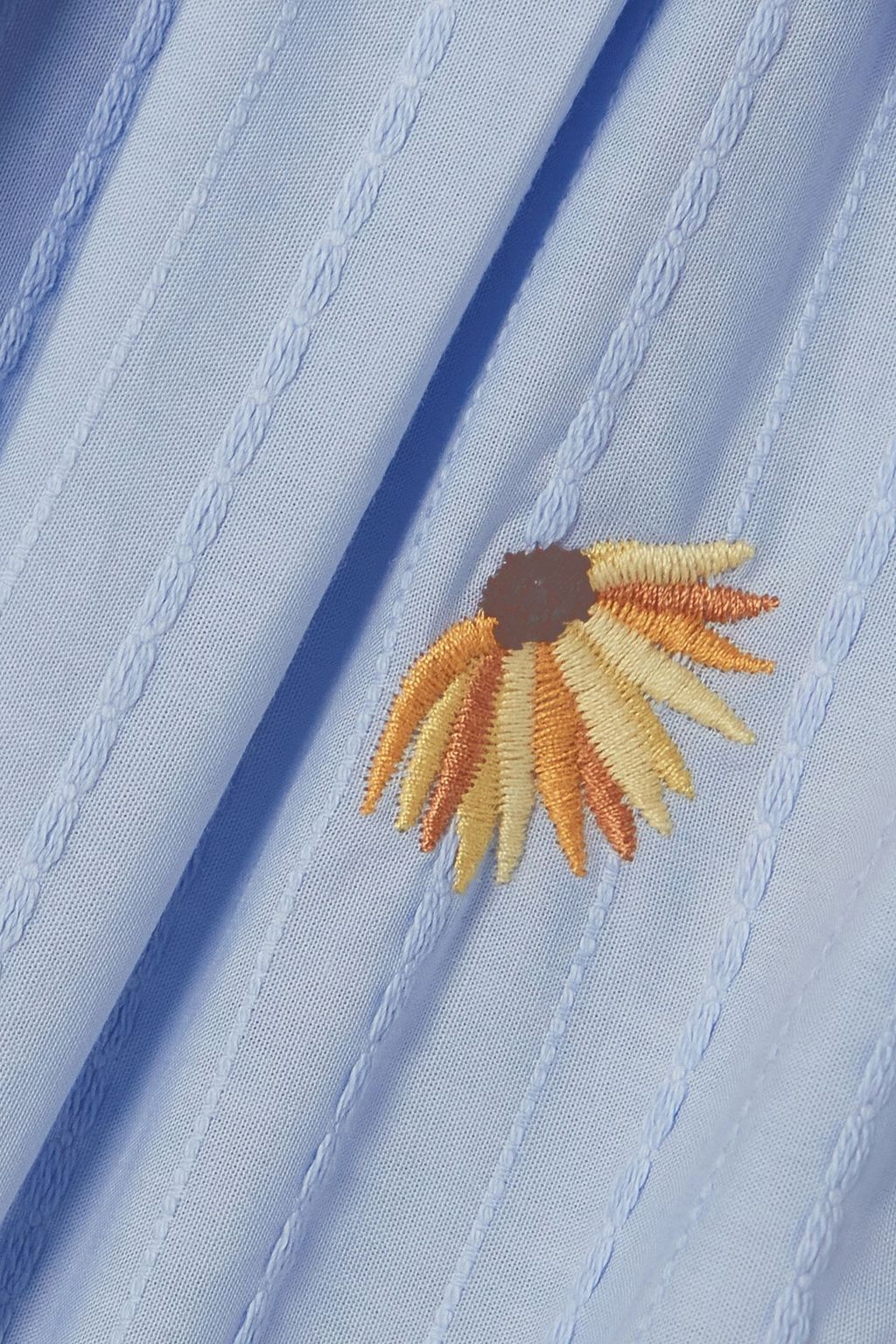 LUG VON SIGA Flora Minikleid aus Baumwolle mit Rüschen und Stickereien