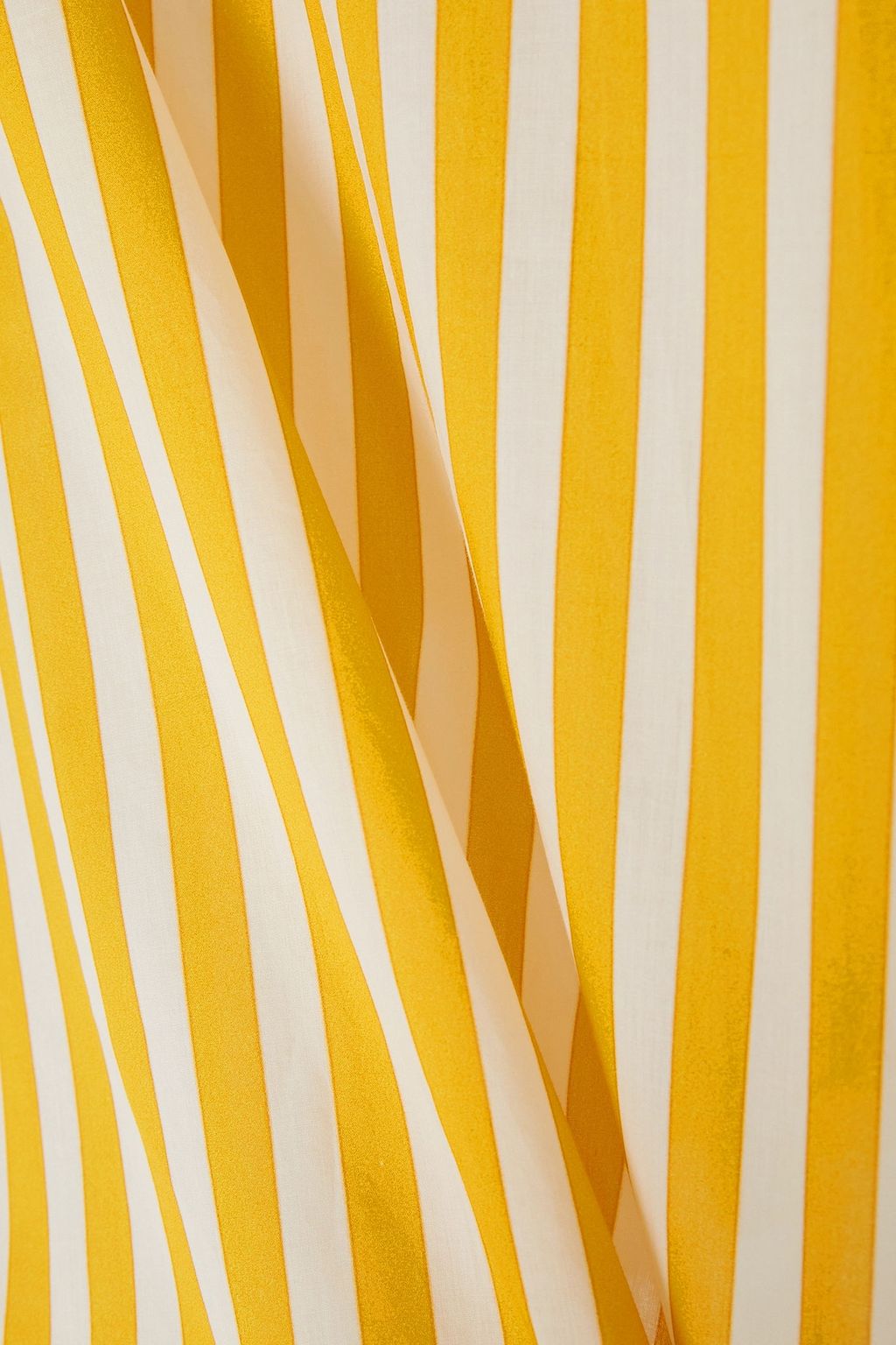 LORETTA CAPONI Lou ruffled striped cotton-poplin maxi wrap skirt
