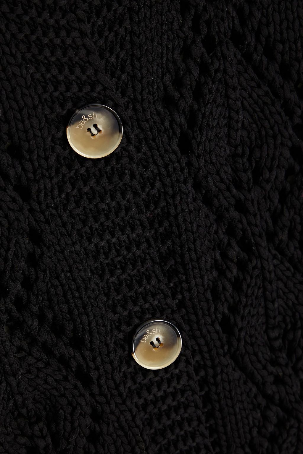 BA&SH Cardigan aus Baumwolle mit Zopfstrickmuster
