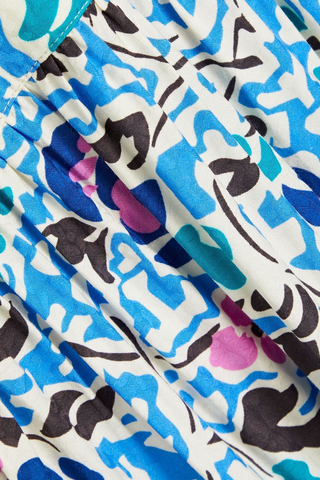 BA&SH Ova Maxikleid aus Jacquard mit Print und Cut-outs