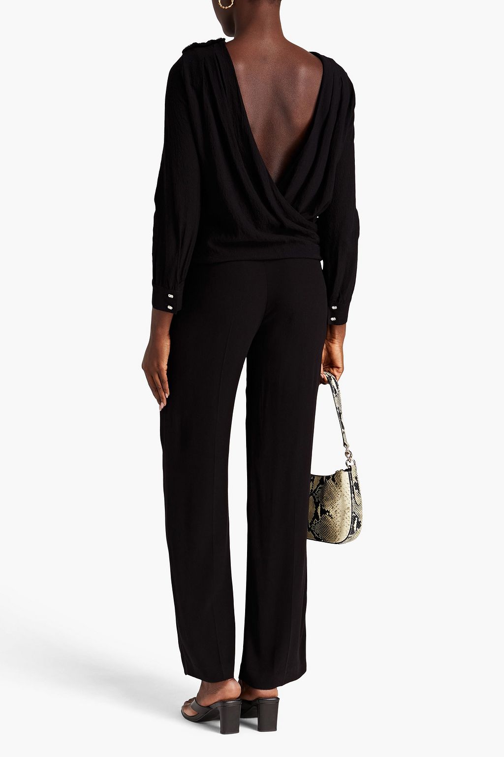 BA&SH Marty embellished crepe top