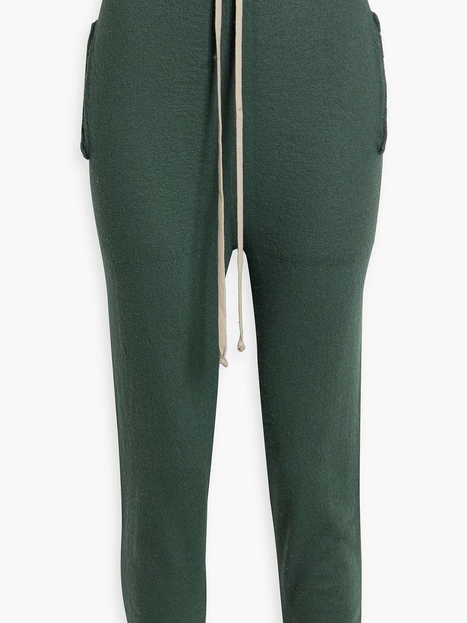 cropped brushed cashmere track pants