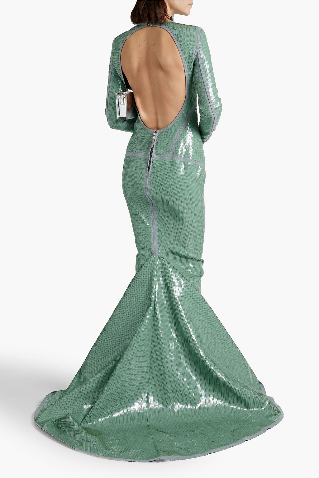 RICK OWENS Sequined denim gown