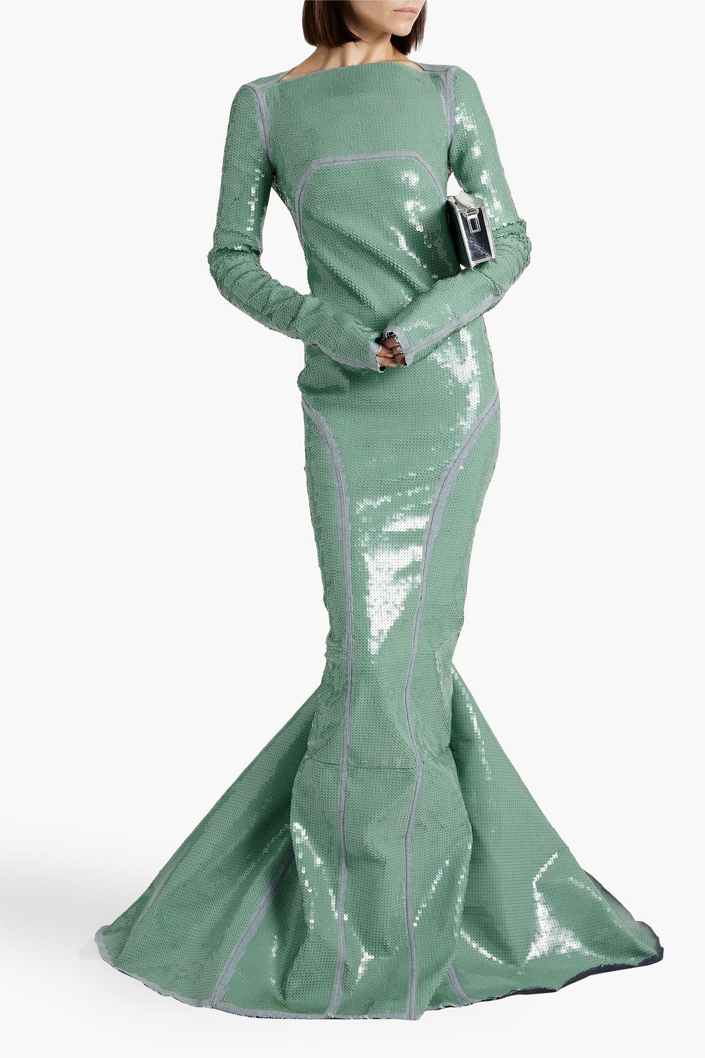 RICK OWENS Sequined denim gown