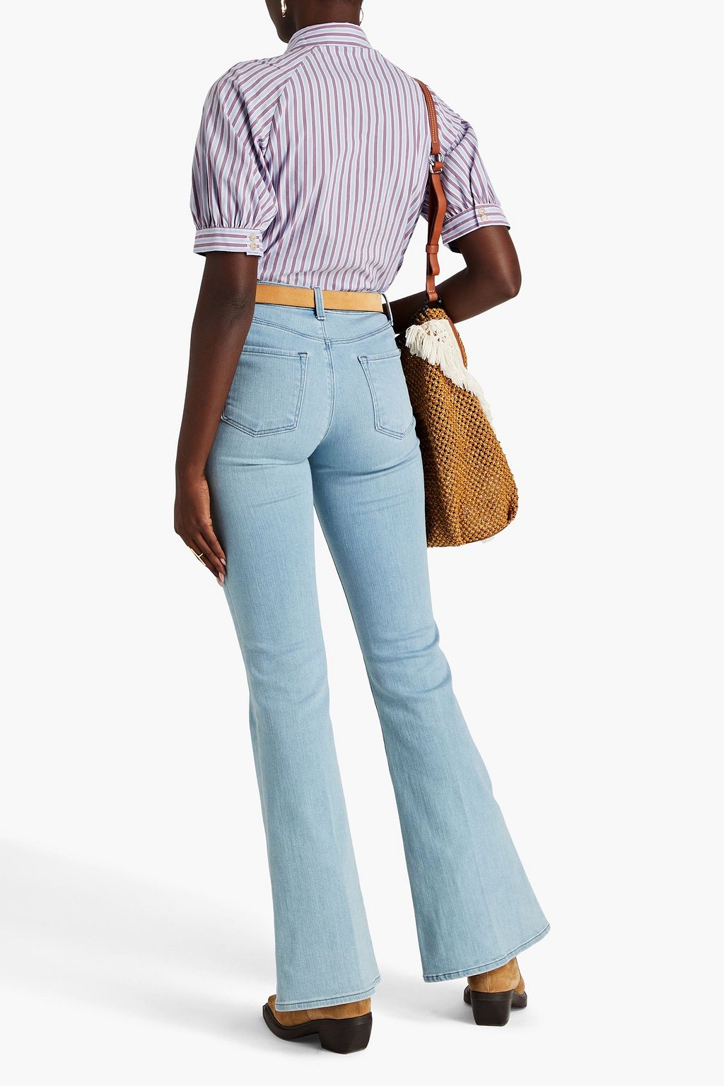 BA&SH Hola striped stretch-cotton poplin shirt