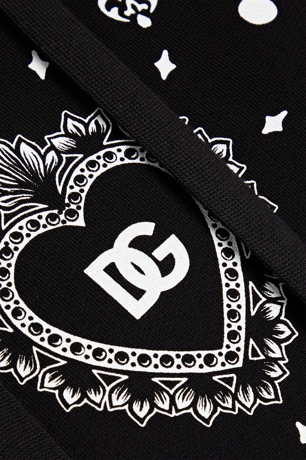 DOLCE&GABBANA Printed French cotton-terry hoodie