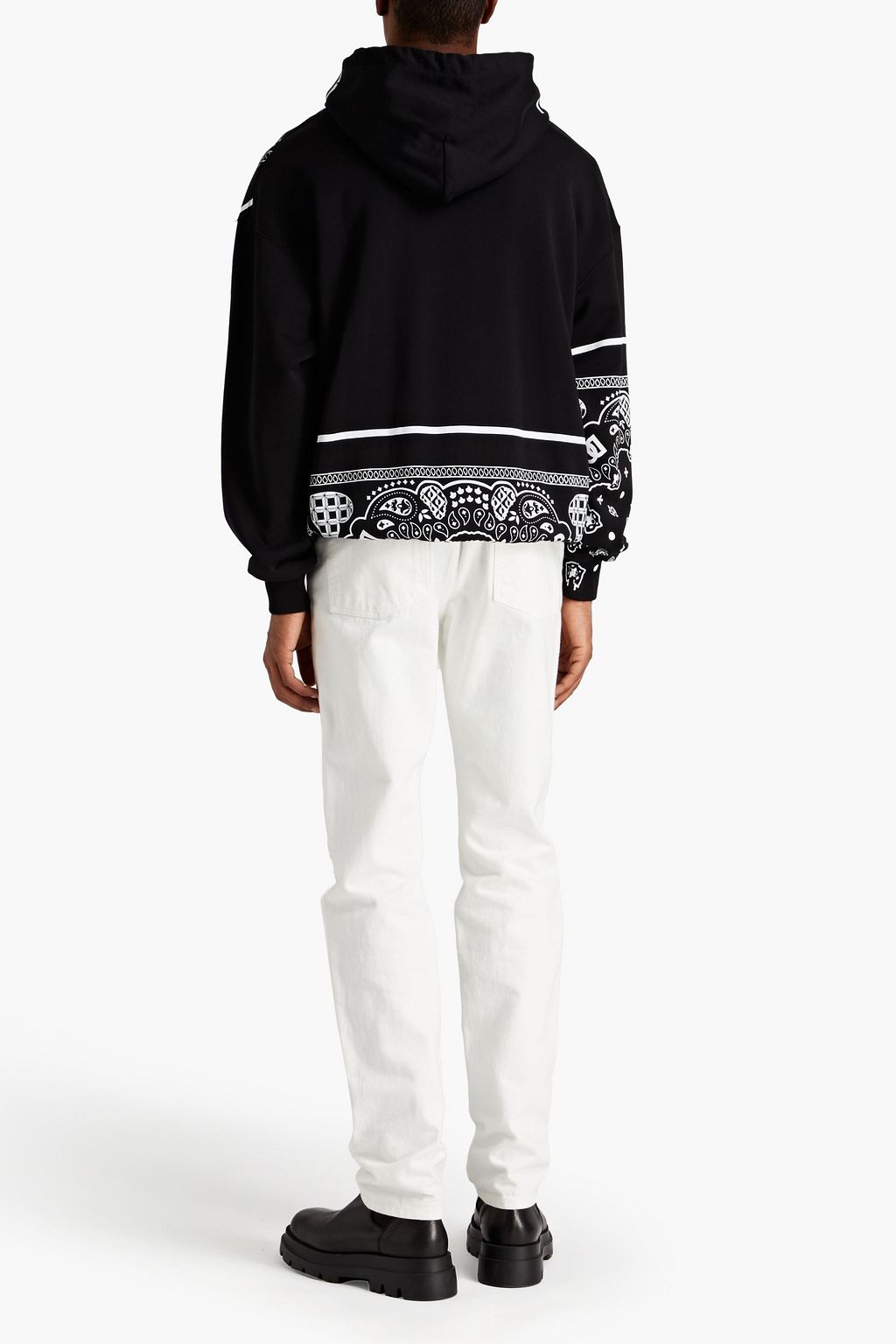 DOLCE&GABBANA Printed French cotton-terry hoodie