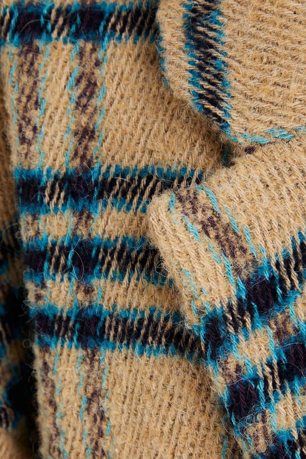 BA&SH Gus double-breasted checked brushed flannel jacket