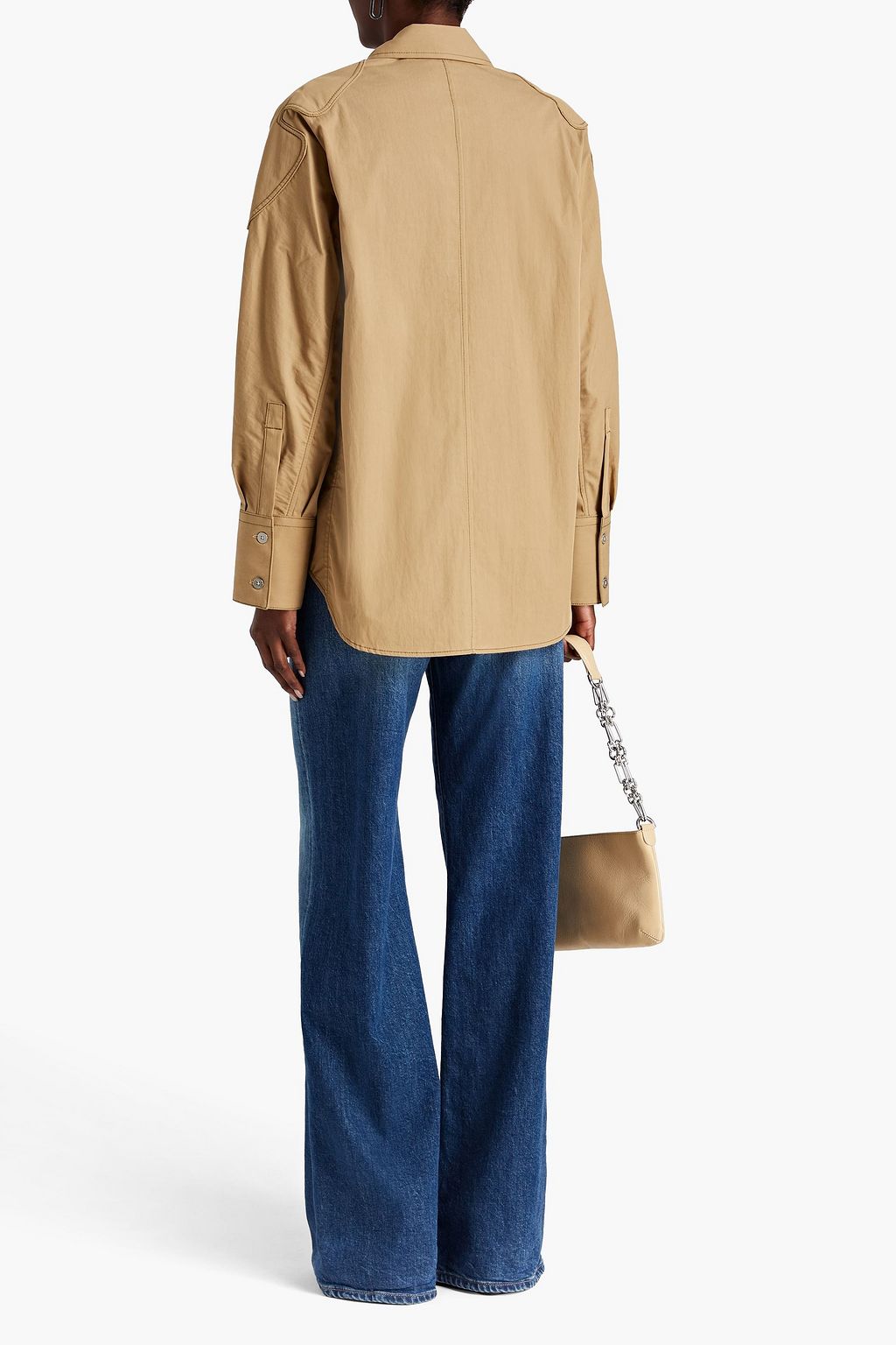 DION LEE قميص من التويل المصنوع من مزيج من القطن