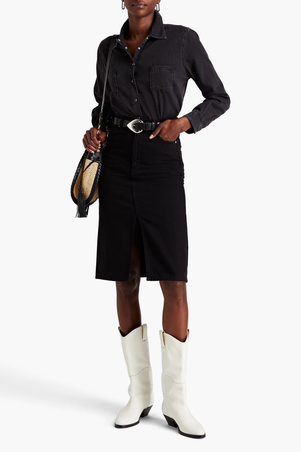 BA&SH Jude denim skirt
