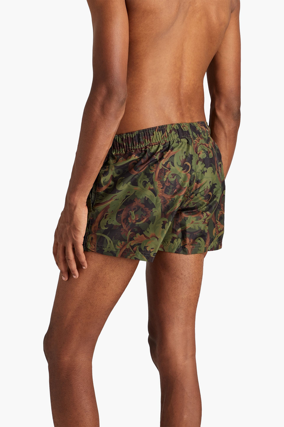  Versace - Kurze Badeshorts Mit Print - Grün - It V 