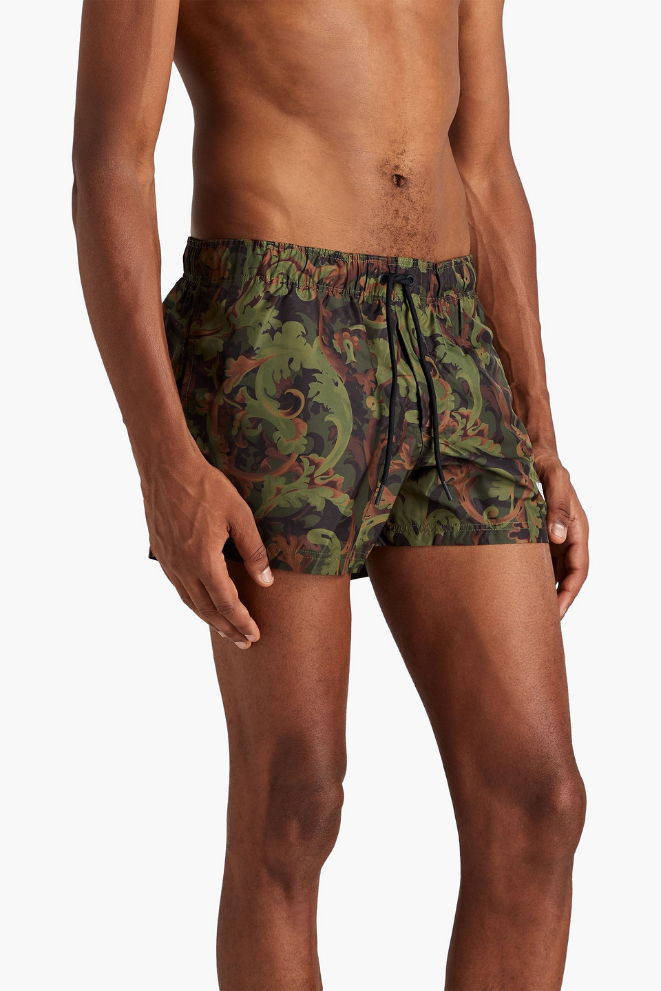  Versace - Kurze Badeshorts Mit Print - Grün - It V 