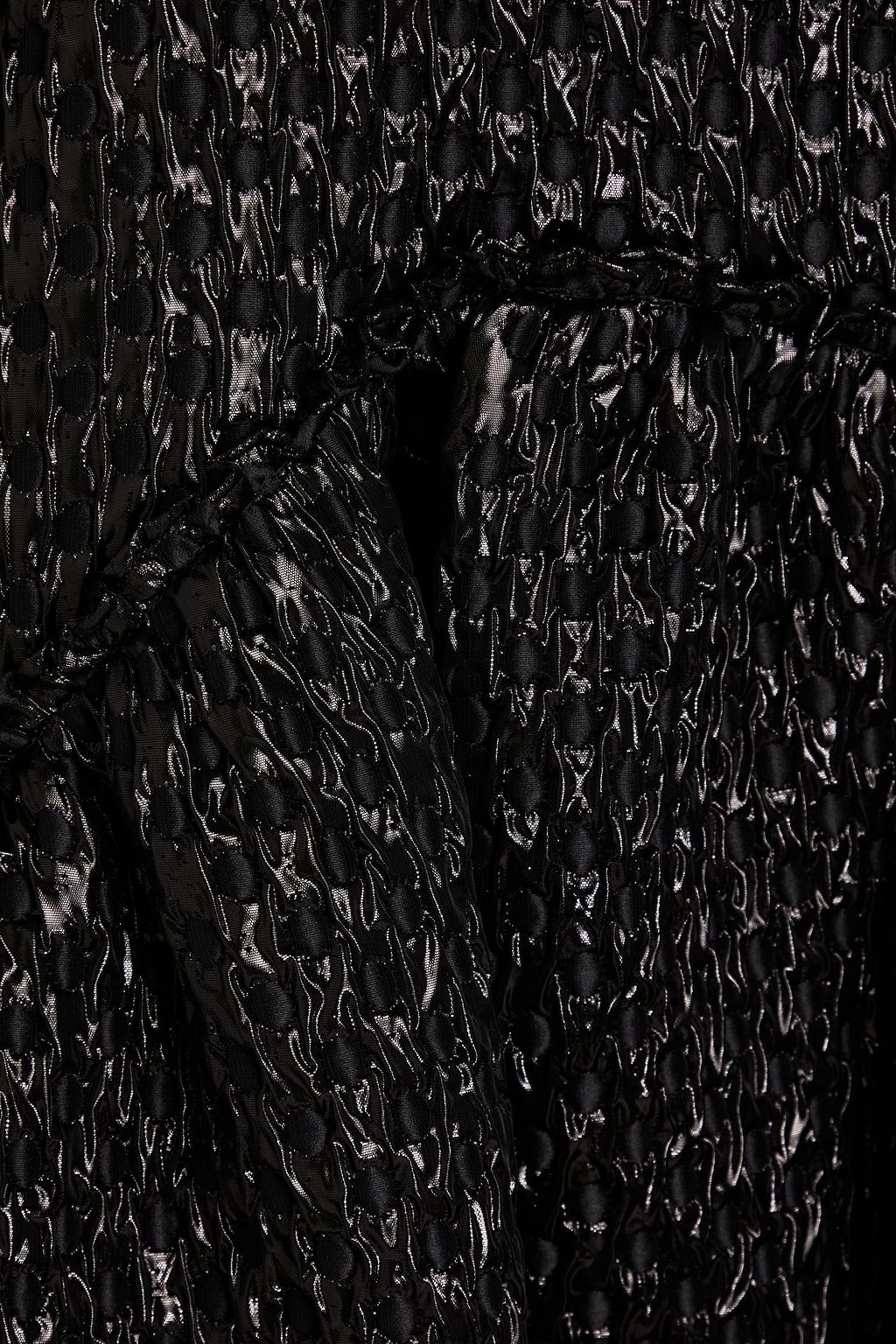 SIMONE ROCHA 오버사이즈 메탈릭 클로케 미디 드레스