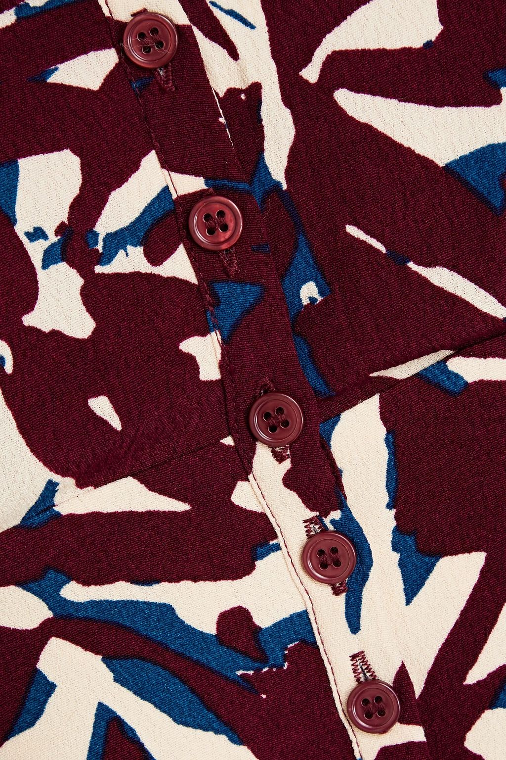 BA&SH Toline gathered printed crepe midi dress