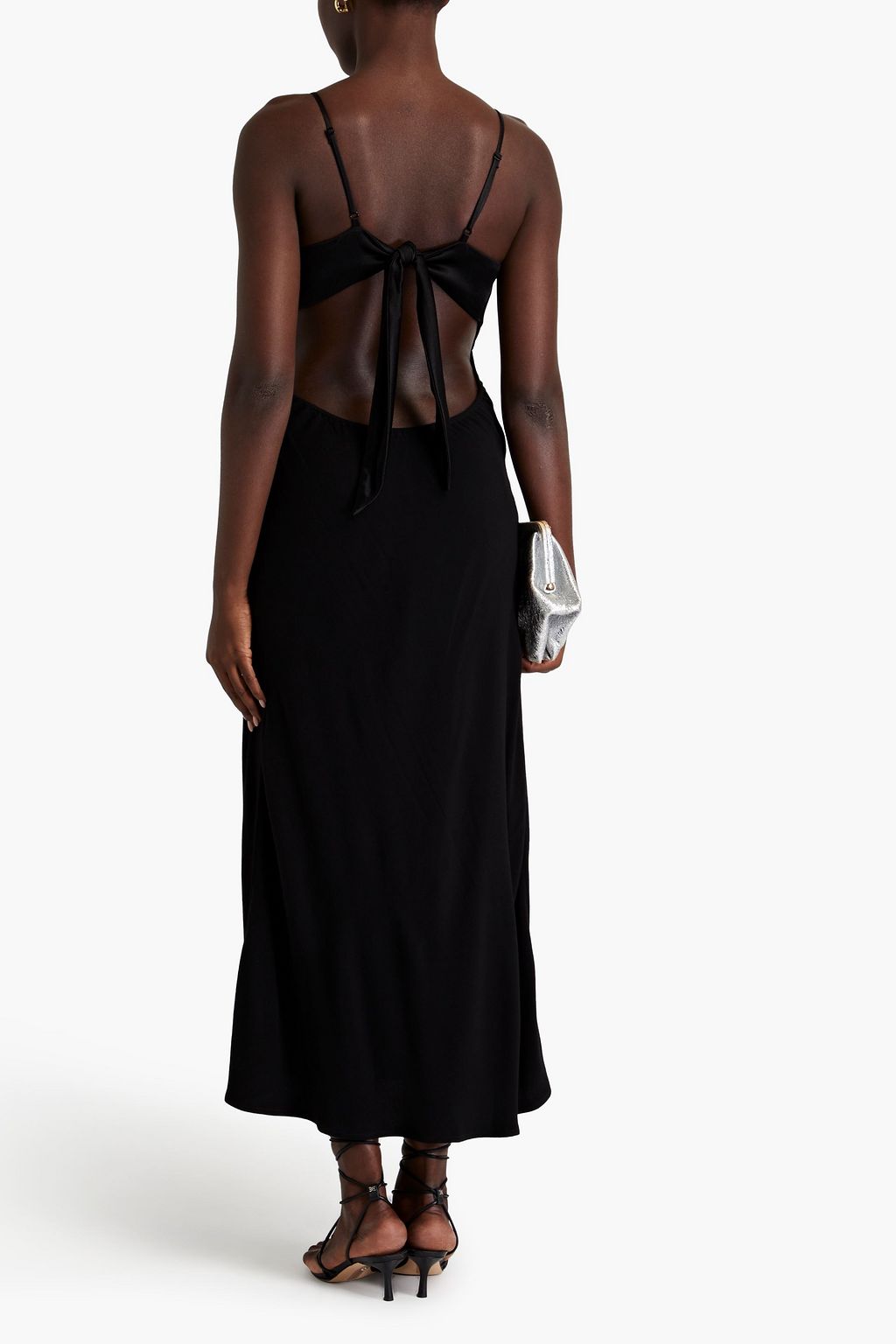 BA&SH Ninon open-back paneled cady midi slip dress
