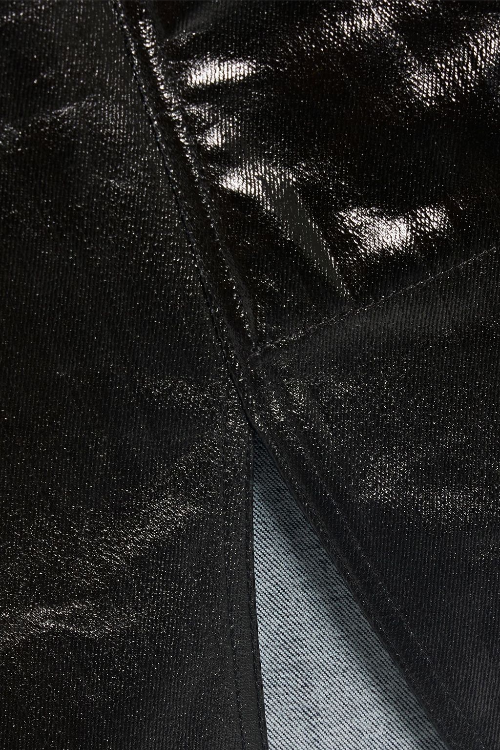 RICK OWENS Sacrimini coated denim mini skirt